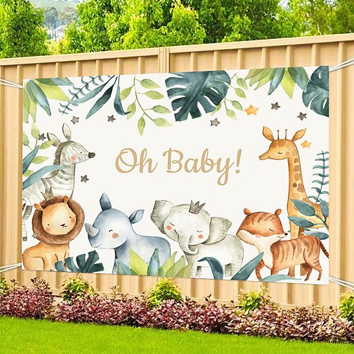 1PC Baby Shower Gender Reveal Birthday Children's Day Party Background Decoration Background Fabric Oh baby Animal Pattern Background Fabric
1PC Baby Shower Gender Reveal Birthday Children's Day Party Background Decoration Background Fabric Oh baby Animal Pattern Background Fabric