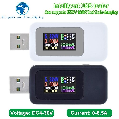 10 in 1 USB Tester DC Digital Voltmeter Amperimetro Current Voltage Meter Amp Volt Ammeter Detector Power Bank Charger Indicator
10 in 1 USB Tester DC Digital Voltmeter Amperimetro Current Voltage Meter Amp Volt Ammeter Detector Power Bank Charger Indicator