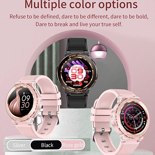 696 MK60 Montre intelligente 1.2 pouce Smartwatch Montre Connectée Bluetooth Podomètre Rappel d'Appel Moniteur de Sommeil Compatible avec Android iOS Femme Mode Mains-Libres Rappel de Message Cadran
696 MK60 Montre intelligente 1.2 pouce Smartwatch Montre Connectée Bluetooth Podomètre Rappel d'Appel Moniteur de Sommeil Compatible avec Android iOS Femme Mode Mains-Libres Rappel de Message Cadran