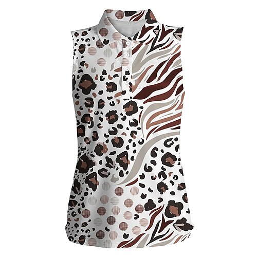 Damen poloshirt Golfhemd Golfkleidung Atmungsaktiv Schnelltrocknend Weich Ärmellos Weste / Fahrradweste Shirt Regular Fit Leopard Bedruckt Sommer Frühling Tennis Golfspiel Badminton
Damen poloshirt Golfhemd Golfkleidung Atmungsaktiv Schnelltrocknend Weich Ärmellos Weste / Fahrradweste Shirt Regular Fit Leopard Bedruckt Sommer Frühling Tennis Golfspiel Badminton