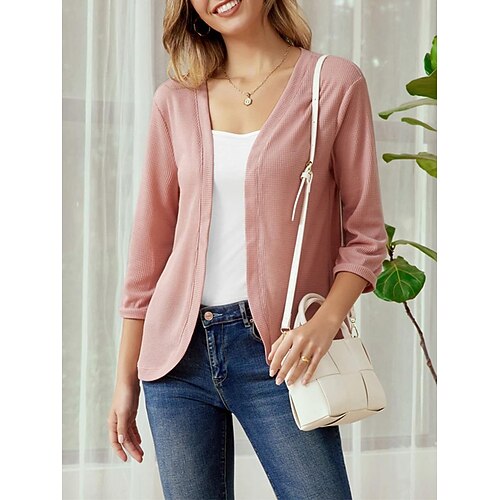 Mulheres Sueter Cardigan Saltador Estriado Tricotar Barra Assimétrica Côr Sólida Gola Boba à moda Casual Ao ar livre Diário Verão Outono Preto Branco S M L
Mulheres Sueter Cardigan Saltador Estriado Tricotar Barra Assimétrica Côr Sólida Gola Boba à moda Casual Ao ar livre Diário Verão Outono Preto Branco S M L