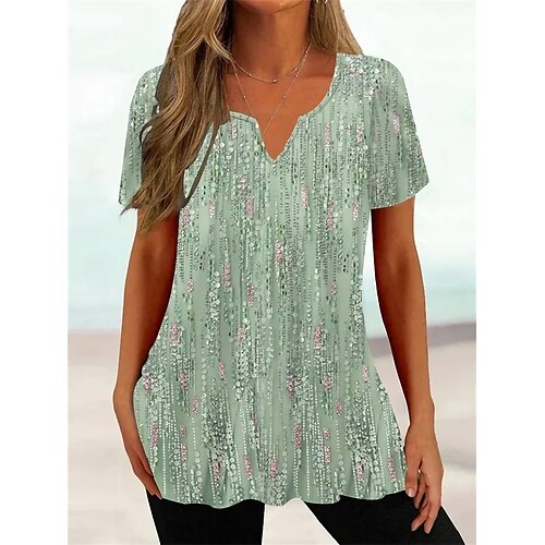 Women's T shirt Tee Green Graphic Print Short Sleeve Daily Weekend Basic V Neck Regular Painting S
Women's T shirt Tee Green Graphic Print Short Sleeve Daily Weekend Basic V Neck Regular Painting S