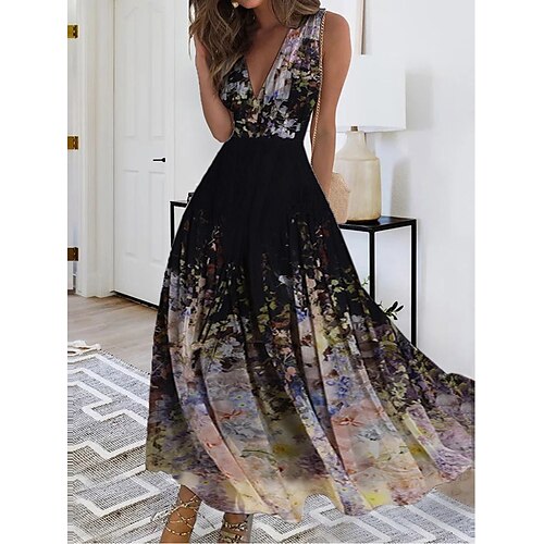 Robe casual Robe Évasée Robe Trapèze Femme robe longue Graphic Dégradé de Couleur Mode Vêtement de rue Extérieur du quotidien Rendez-vous Imprimer Sans Manches Col V Robe Standard Noir Bleu Vert Et
Robe casual Robe Évasée Robe Trapèze Femme robe longue Graphic Dégradé de Couleur Mode Vêtement de rue Extérieur du quotidien Rendez-vous Imprimer Sans Manches Col V Robe Standard Noir Bleu Vert Et