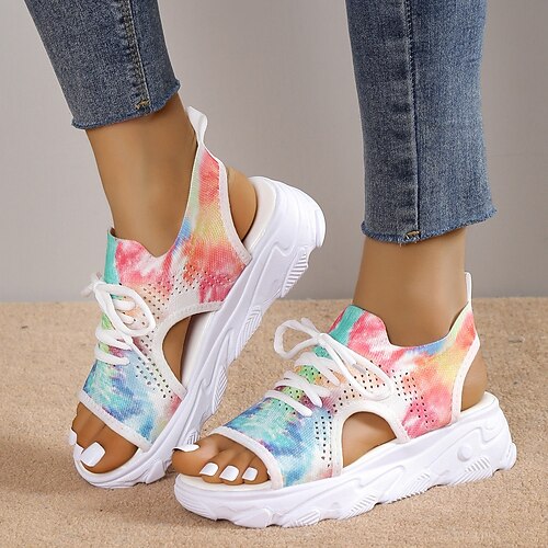 Mujer Sandalias Zapatos Flyknit Diario Tacón Cuña Dedo redondo Casual Zapatos de Paseo Flying Weaving Cordones Rosa Azul
Mujer Sandalias Zapatos Flyknit Diario Tacón Cuña Dedo redondo Casual Zapatos de Paseo Flying Weaving Cordones Rosa Azul