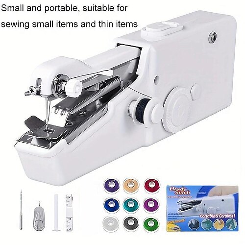 1 máquina de coser portátil de mano, mini máquina de coser eléctrica multifuncional, máquina de coser manual
1 máquina de coser portátil de mano, mini máquina de coser eléctrica multifuncional, máquina de coser manual