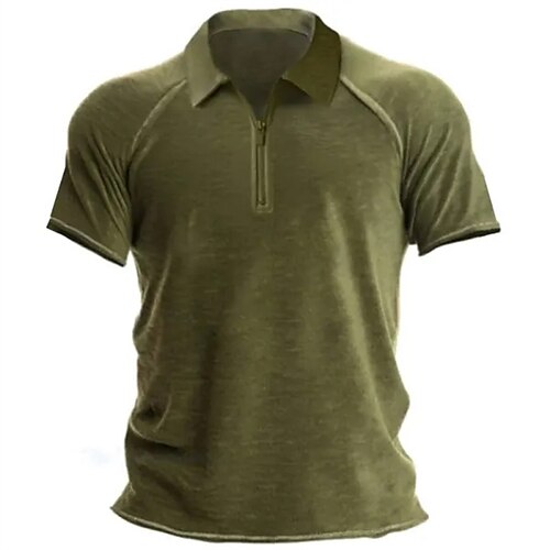 Men's Polo Shirt Golf Shirt Casual Holiday Lapel Quarter Zip Short Sleeve Fashion Basic Plain Zipper Vintage Summer Regular Fit Army Green Polo Shirt
Men's Polo Shirt Golf Shirt Casual Holiday Lapel Quarter Zip Short Sleeve Fashion Basic Plain Zipper Vintage Summer Regular Fit Army Green Polo Shirt