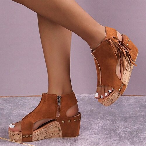 Mulheres Sandálias Sandálias Anabela Tamanhos Grandes Ao ar livre Praia Tachas Mocassim Salto Plataforma Elegante Sensual Cetim zíper Côr Sólida Marron
Mulheres Sandálias Sandálias Anabela Tamanhos Grandes Ao ar livre Praia Tachas Mocassim Salto Plataforma Elegante Sensual Cetim zíper Côr Sólida Marron