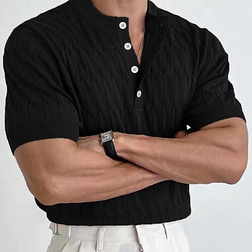 Hombre Camiseta Plano Henley Vacaciones Noche Mangas cortas De Punto Ropa Moda Básico Casual
Hombre Camiseta Plano Henley Vacaciones Noche Mangas cortas De Punto Ropa Moda Básico Casual
