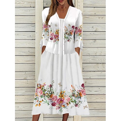 Damen Zweiteiliges Kleid-Set Casual kleid skims dress Outdoor Täglich Modisch Modern Tasche Bedruckt Midikleid Gurt Halbe Ärmel Blumen Regular Fit Weiß Sommer Frühling S M L XL XXL
Damen Zweiteiliges Kleid-Set Casual kleid skims dress Outdoor Täglich Modisch Modern Tasche Bedruckt Midikleid Gurt Halbe Ärmel Blumen Regular Fit Weiß Sommer Frühling S M L XL XXL