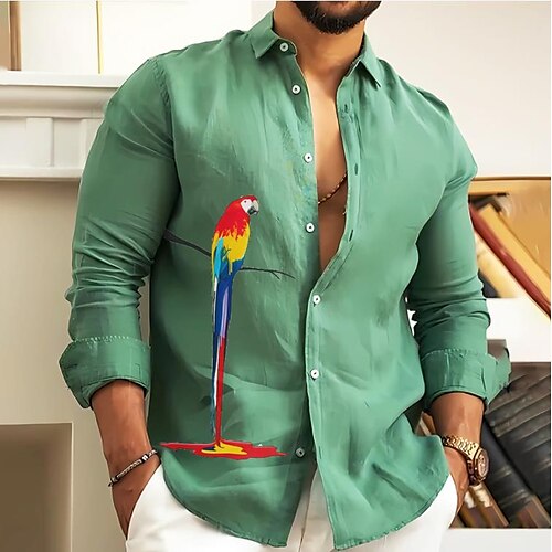 Herrenhemd mit grafischen Aufdrucken, Papagei, Stehkragen, weiß, blau, blau/weiß, weißgrau, braun, Outdoor, Straße, lange Ärmel, Aufdruck, Kleidung, Mode, Designer, lässig, bequem
Herrenhemd mit grafischen Aufdrucken, Papagei, Stehkragen, weiß, blau, blau/weiß, weißgrau, braun, Outdoor, Straße, lange Ärmel, Aufdruck, Kleidung, Mode, Designer, lässig, bequem