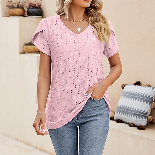 Damen T Shirt Schwarz Weiß Gelb Glatt Kurzarm Täglich Wochenende Basic V Ausschnitt Standard S
Damen T Shirt Schwarz Weiß Gelb Glatt Kurzarm Täglich Wochenende Basic V Ausschnitt Standard S