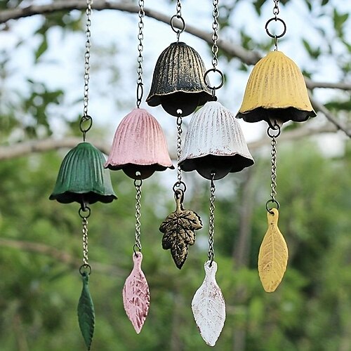 Decoração de sino de vento de ferro fundido japonês criativo, sino de folha de metal retrô, decoração de suspensão de jardim ao ar livre de varanda, decoração de sino de bênção de acampamento,
Decoração de sino de vento de ferro fundido japonês criativo, sino de folha de metal retrô, decoração de suspensão de jardim ao ar livre de varanda, decoração de sino de bênção de acampamento,