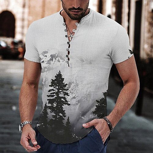 Homme Chemise Chemise Lin Arbre Imprimés Photos Mao Bleu Gris Clair Gris Extérieur Plein Air Manche Courte Imprimer Vêtement Tenue Lin Mode Vêtement de rue Design Décontractées
Homme Chemise Chemise Lin Arbre Imprimés Photos Mao Bleu Gris Clair Gris Extérieur Plein Air Manche Courte Imprimer Vêtement Tenue Lin Mode Vêtement de rue Design Décontractées