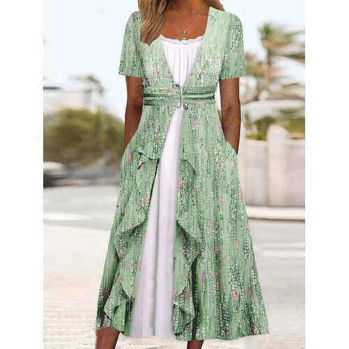 Damen Lässiges Kleid Sommerkleid Kleid drucken Blumen Rüsche Patchwork Rundhalsausschnitt Midikleid Aktiv Modisch Outdoor Täglich Kurzarm Regular Fit Grün Sommer Frühling S M L XL XXL
Damen Lässiges Kleid Sommerkleid Kleid drucken Blumen Rüsche Patchwork Rundhalsausschnitt Midikleid Aktiv Modisch Outdoor Täglich Kurzarm Regular Fit Grün Sommer Frühling S M L XL XXL