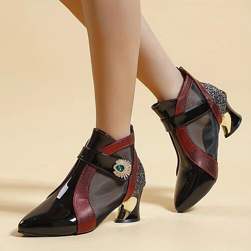Mujer Botas Sandalias Botas Botas de verano Exterior Diario Tacón escultural Dedo Puntiagudo Elegante Sensual Microfibra Cremallera Bloque de color Rojo Azul Piscina
Mujer Botas Sandalias Botas Botas de verano Exterior Diario Tacón escultural Dedo Puntiagudo Elegante Sensual Microfibra Cremallera Bloque de color Rojo Azul Piscina
