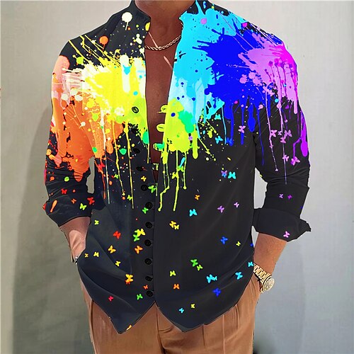 Homme Chemise Dégradé Imprimés Photos Mao Jaune Bleu Violet Gris Extérieur Plein Air manche longue Imprimer Vêtement Tenue Mode Design Décontractées Confortable
Homme Chemise Dégradé Imprimés Photos Mao Jaune Bleu Violet Gris Extérieur Plein Air manche longue Imprimer Vêtement Tenue Mode Design Décontractées Confortable