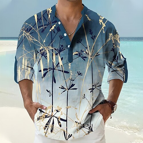 Homens Camisa Social camisa de linho Estampas Abstratas Folhas Colarinho Chinês Azul Roxo Ao ar livre Rua Manga Longa Imprimir Roupa Linho Moda Roupa de rua Designer Casual
Homens Camisa Social camisa de linho Estampas Abstratas Folhas Colarinho Chinês Azul Roxo Ao ar livre Rua Manga Longa Imprimir Roupa Linho Moda Roupa de rua Designer Casual