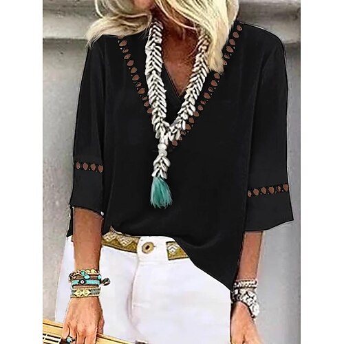 Damen Hemd Bluse Schwarz Weiß Purpur Glatt Ausgeschnitten Halbe Ärmel Casual Basic V Ausschnitt Standard Leinen S
Damen Hemd Bluse Schwarz Weiß Purpur Glatt Ausgeschnitten Halbe Ärmel Casual Basic V Ausschnitt Standard Leinen S