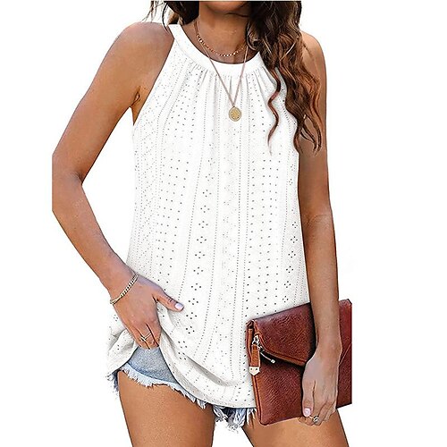 Débardeur Femme Noir Blanche Jaune Plein Découpé Sans Manches Casual basique Col Rond Normal Standard S
Débardeur Femme Noir Blanche Jaune Plein Découpé Sans Manches Casual basique Col Rond Normal Standard S