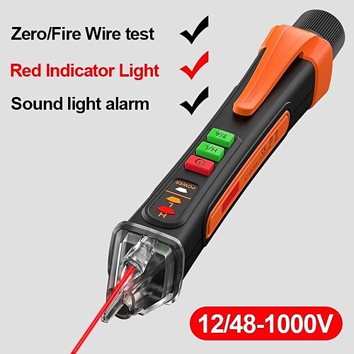 Caneta testadora de voltagem inteligente sem contato - detecta correntes de 12-1000 V instantaneamente!
Caneta testadora de voltagem inteligente sem contato - detecta correntes de 12-1000 V instantaneamente!
