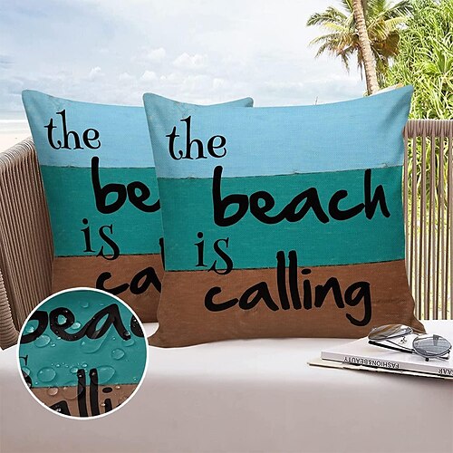 Outdoor Waterproof Pillow Cover Vintage Beach for Patio Garden Sofa Couch Livingroom 1pc
Outdoor Waterproof Pillow Cover Vintage Beach for Patio Garden Sofa Couch Livingroom 1pc
