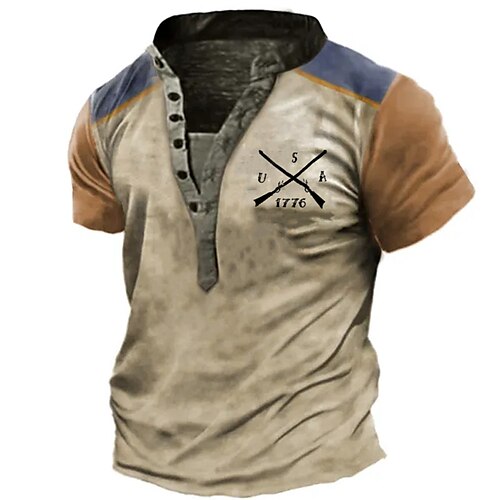 Hombre Henley Shirt Graphic Bloque de color Henley Ropa Impresión 3D Exterior Diario Manga Corta Abotonar Estampado Moda Casual Cómodo
Hombre Henley Shirt Graphic Bloque de color Henley Ropa Impresión 3D Exterior Diario Manga Corta Abotonar Estampado Moda Casual Cómodo