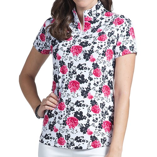 Mulheres Camisa polo de caminhada Camisa de golfe Respirável Secagem Rápida Pavio Humido Manga Curta Vestuário de golfe Roupas de golfe Normal Zíper Colarinho Alto Floral Verão Tênis Golfe Pickleball
Mulheres Camisa polo de caminhada Camisa de golfe Respirável Secagem Rápida Pavio Humido Manga Curta Vestuário de golfe Roupas de golfe Normal Zíper Colarinho Alto Floral Verão Tênis Golfe Pickleball