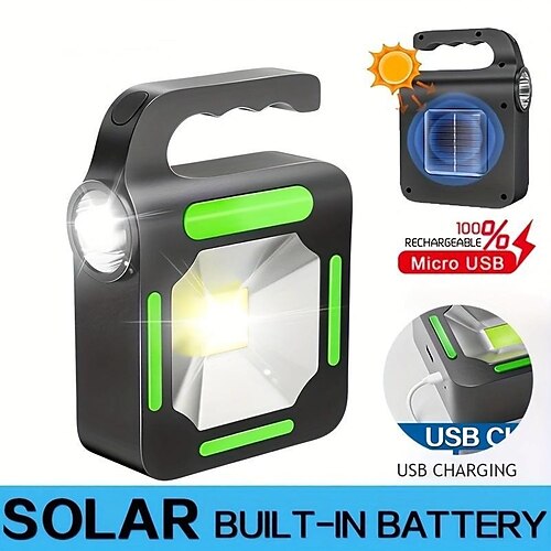 Outdoor Solar Camping Lamp USB Portable LED COB 2-in-1 Home Desktop 3W Emergency Lamp Strong Light Long-Range Solar Energy Lamp
Outdoor Solar Camping Lamp USB Portable LED COB 2-in-1 Home Desktop 3W Emergency Lamp Strong Light Long-Range Solar Energy Lamp