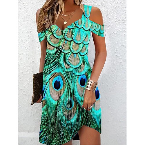 Women's Casual Dress Summer Dress Slip Dress Animal Feather Cold Shoulder Print Strap Mini Dress Active Fashion Outdoor Daily Short Sleeve Regular Fit Yellow Royal Blue Blue Summer Spring S M L XL XXL
Women's Casual Dress Summer Dress Slip Dress Animal Feather Cold Shoulder Print Strap Mini Dress Active Fashion Outdoor Daily Short Sleeve Regular Fit Yellow Royal Blue Blue Summer Spring S M L XL XXL