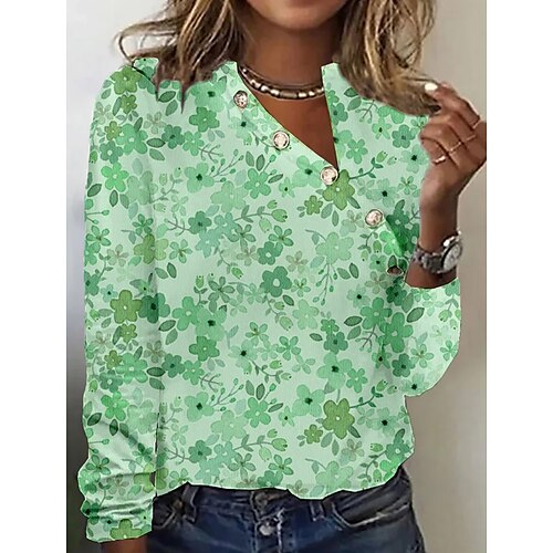 Mujer Camiseta Rosa Azul Piscina Naranja Floral Botón Estampado Manga Larga Casual Festivos Básico Escote en Pico Regular Flor S
Mujer Camiseta Rosa Azul Piscina Naranja Floral Botón Estampado Manga Larga Casual Festivos Básico Escote en Pico Regular Flor S