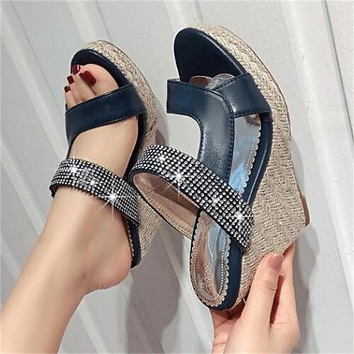 Mujer Sandalias Sandalias con Cuña Diario Verano Pedrería Tacón Cuña Punta abierta Minimalismo Cuero Sintético Mocasín Color sólido Negro Blanco Amarillo
Mujer Sandalias Sandalias con Cuña Diario Verano Pedrería Tacón Cuña Punta abierta Minimalismo Cuero Sintético Mocasín Color sólido Negro Blanco Amarillo