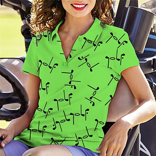 Femme T-shirt POLO Chemise de golf Polo boutonné Respirable Séchage rapide Evacuation de l'humidité Manche Courte Vêtements de golf Top Standard Imprimé Eté Tennis Le golf Pickleball
Femme T-shirt POLO Chemise de golf Polo boutonné Respirable Séchage rapide Evacuation de l'humidité Manche Courte Vêtements de golf Top Standard Imprimé Eté Tennis Le golf Pickleball