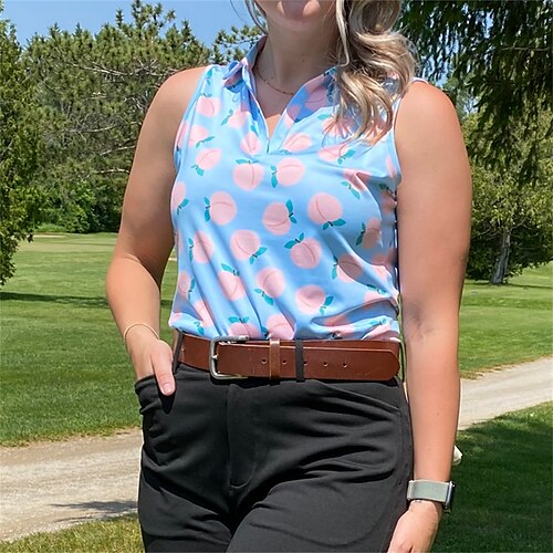 Femme T-shirt POLO Chemise de golf Respirable Séchage rapide Evacuation de l'humidité Sans Manches Vêtements de golf Top Standard Col en V Plaid Fruit Imprimé Eté Tennis Le golf Pickleball
Femme T-shirt POLO Chemise de golf Respirable Séchage rapide Evacuation de l'humidité Sans Manches Vêtements de golf Top Standard Col en V Plaid Fruit Imprimé Eté Tennis Le golf Pickleball