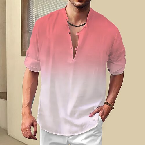 Herren Hemd leinenhemd Farbverlauf Grafik-Drucke Ständer Rosa Blau Purpur Orange Outdoor Strasse Langarm Bedruckt Bekleidung Leinen Modisch Strassenmode Designer Brautkleider schlicht
Herren Hemd leinenhemd Farbverlauf Grafik-Drucke Ständer Rosa Blau Purpur Orange Outdoor Strasse Langarm Bedruckt Bekleidung Leinen Modisch Strassenmode Designer Brautkleider schlicht