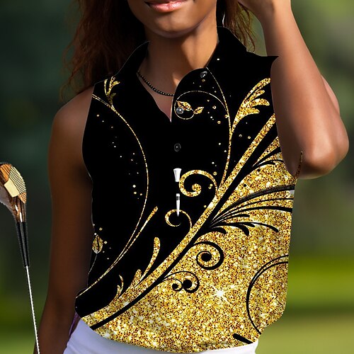 Mujer Camisas de polo Camiseta de golf Polo con botones Transpirable Secado rápido Dispersor de humedad Sin Mangas Ropa de golf ropa de golf Ajuste regular Impreso Verano Tenis Golf pepinillo
Mujer Camisas de polo Camiseta de golf Polo con botones Transpirable Secado rápido Dispersor de humedad Sin Mangas Ropa de golf ropa de golf Ajuste regular Impreso Verano Tenis Golf pepinillo