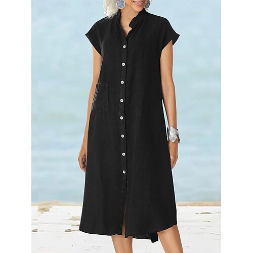 Damen Casual kleid Sommerkleid Schlichtes Kleid Midikleid Taste Tasche Festtage Ausgehen Wochenende Modisch Strassenmode Ständer Kurzarm 2023 Regular Fit Weinrot Schwarz Weiß Farbe S M L XL 2XL Größe
Damen Casual kleid Sommerkleid Schlichtes Kleid Midikleid Taste Tasche Festtage Ausgehen Wochenende Modisch Strassenmode Ständer Kurzarm 2023 Regular Fit Weinrot Schwarz Weiß Farbe S M L XL 2XL Größe
