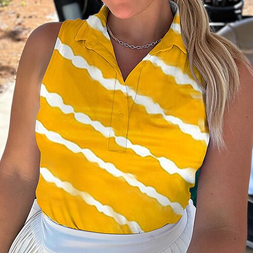 Mulheres Camisa polo de caminhada Camisa de golfe Pólo de botões Respirável Secagem Rápida Pavio Humido Sem Manga Vestuário de golfe Roupas de golfe Normal Riscas Verão Tênis Golfe Pickleball
Mulheres Camisa polo de caminhada Camisa de golfe Pólo de botões Respirável Secagem Rápida Pavio Humido Sem Manga Vestuário de golfe Roupas de golfe Normal Riscas Verão Tênis Golfe Pickleball