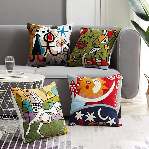 Colorful Picasso Art Double Side Pillow Cover 4PC Abstract Soft Decorative Square Cushion Case Pillowcase for Bedroom Livingroom Sofa Couch Chair
Colorful Picasso Art Double Side Pillow Cover 4PC Abstract Soft Decorative Square Cushion Case Pillowcase for Bedroom Livingroom Sofa Couch Chair