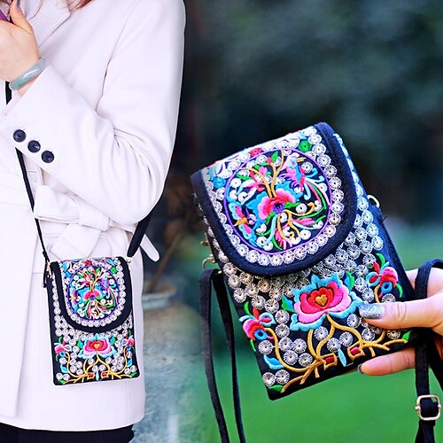 Mulheres Bolsa crossbody Bolsa de ombro Bolsa para celular Tela de pintura Diário Feriado Miçangas Flor Grande Capacidade Durável Anti poeira Flor Folk Mais Dinheiro Flor Roxa Mais flores de cesta de
Mulheres Bolsa crossbody Bolsa de ombro Bolsa para celular Tela de pintura Diário Feriado Miçangas Flor Grande Capacidade Durável Anti poeira Flor Folk Mais Dinheiro Flor Roxa Mais flores de cesta de