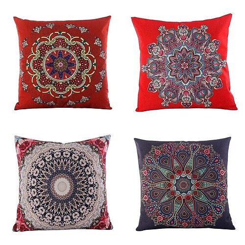 Floral Mandala Bohemian Double Side Pillow Cover 4PC Soft Decorative Square Cushion Case Pillowcase for Bedroom Livingroom Sofa Couch Chair
Floral Mandala Bohemian Double Side Pillow Cover 4PC Soft Decorative Square Cushion Case Pillowcase for Bedroom Livingroom Sofa Couch Chair