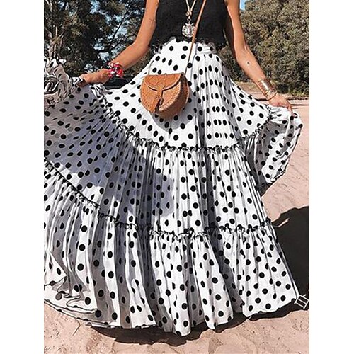 Damen Rock Schaukel Maxi Polyester Weiß Gelb Rosa Blau Röcke Sommer Rüschen Rüsche Bedruckt Modisch Brautkleider schlicht Strasse Täglich S M L
Damen Rock Schaukel Maxi Polyester Weiß Gelb Rosa Blau Röcke Sommer Rüschen Rüsche Bedruckt Modisch Brautkleider schlicht Strasse Täglich S M L