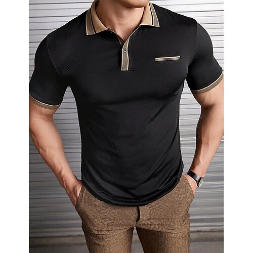 Herren Polos mit Knöpfen Poloshirt Casual Sport Kargen Kurzarm Modisch Basic Farbblock Patchwork Sommer Regular Fit Schwarz Polos mit Knöpfen
Herren Polos mit Knöpfen Poloshirt Casual Sport Kargen Kurzarm Modisch Basic Farbblock Patchwork Sommer Regular Fit Schwarz Polos mit Knöpfen