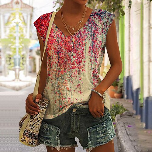 Mujer Camiseta sin mangas Amarillo Rojo Azul Piscina Graphic Estampado Sin Mangas Casual Básico Escote en Pico Regular S
Mujer Camiseta sin mangas Amarillo Rojo Azul Piscina Graphic Estampado Sin Mangas Casual Básico Escote en Pico Regular S
