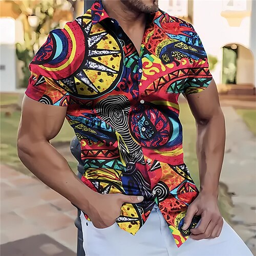 Hombre Camisa Floral Cachemir Estampados Cosecha Geometría Cuello Vuelto Amarillo Rojo Morado Arco Iris Exterior Calle Mangas cortas Estampado Ropa Moda Ropa de calle Design Casual
Hombre Camisa Floral Cachemir Estampados Cosecha Geometría Cuello Vuelto Amarillo Rojo Morado Arco Iris Exterior Calle Mangas cortas Estampado Ropa Moda Ropa de calle Design Casual