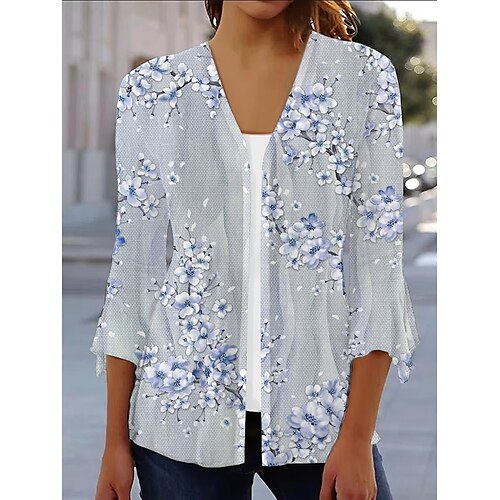Mujer Chaqueta casual Casual Estampado Flor Casual / Diario Elegante Holgado Ropa de calle Manga 3/4 Rosa Claro S
Mujer Chaqueta casual Casual Estampado Flor Casual / Diario Elegante Holgado Ropa de calle Manga 3/4 Rosa Claro S