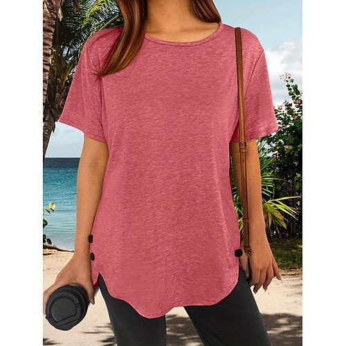 T shirt Tee Femme Noir Blanche Rouge Plein Manche Courte du quotidien Fin de semaine basique Col Rond Normal Coton Standard S
T shirt Tee Femme Noir Blanche Rouge Plein Manche Courte du quotidien Fin de semaine basique Col Rond Normal Coton Standard S
