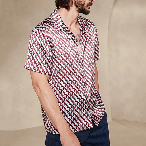 Homme Chemise Imprimés Photos Géométrie Collier cubain Rouge Extérieur Casual Manche Courte Imprimer Vêtement Tenue Sportif Mode Vêtement de rue Design
Homme Chemise Imprimés Photos Géométrie Collier cubain Rouge Extérieur Casual Manche Courte Imprimer Vêtement Tenue Sportif Mode Vêtement de rue Design