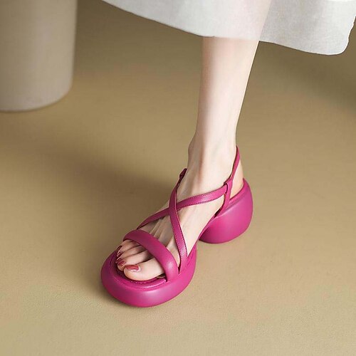 Femme Sandales Sandales à plateforme Travail du quotidien Talon Bottier Bout ouvert Mode Minimalisme Cuir Lanière de cheville Couleur unie Jaune Rose rouge Beige
Femme Sandales Sandales à plateforme Travail du quotidien Talon Bottier Bout ouvert Mode Minimalisme Cuir Lanière de cheville Couleur unie Jaune Rose rouge Beige