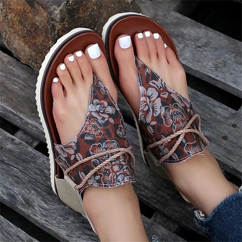 Femme Sandales Chaussures de confort Grandes Tailles du quotidien Talon Plat Bout ouvert Décontractées Faux Cuir Fermeture Floral Rouge foncé Rose Arc-en-ciel
Femme Sandales Chaussures de confort Grandes Tailles du quotidien Talon Plat Bout ouvert Décontractées Faux Cuir Fermeture Floral Rouge foncé Rose Arc-en-ciel