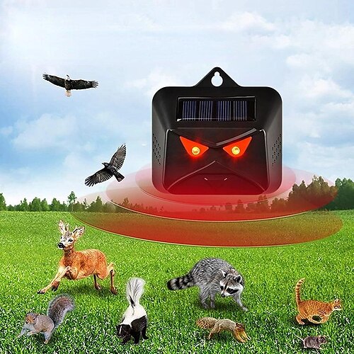 repelente de animais solar noturno controle de predador luz dispositivos repelentes de coiote à prova d'água raposa guaxinim gambá veado dissuasor com luzes led vermelhas
repelente de animais solar noturno controle de predador luz dispositivos repelentes de coiote à prova d'água raposa guaxinim gambá veado dissuasor com luzes led vermelhas